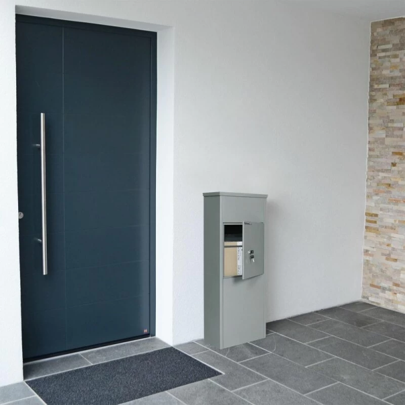 Rottner Stand Paketbriefkasten Parcel Keeper 1000 Silber – Bild 4