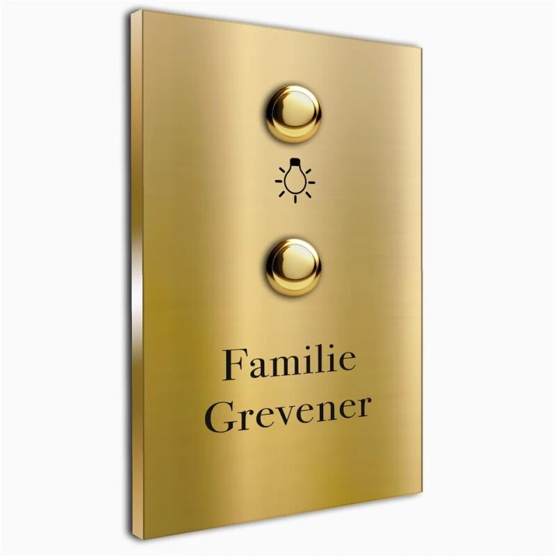 Türklingel Aus Messing 110x160mm 4mm Stärke Mit Lichttaster