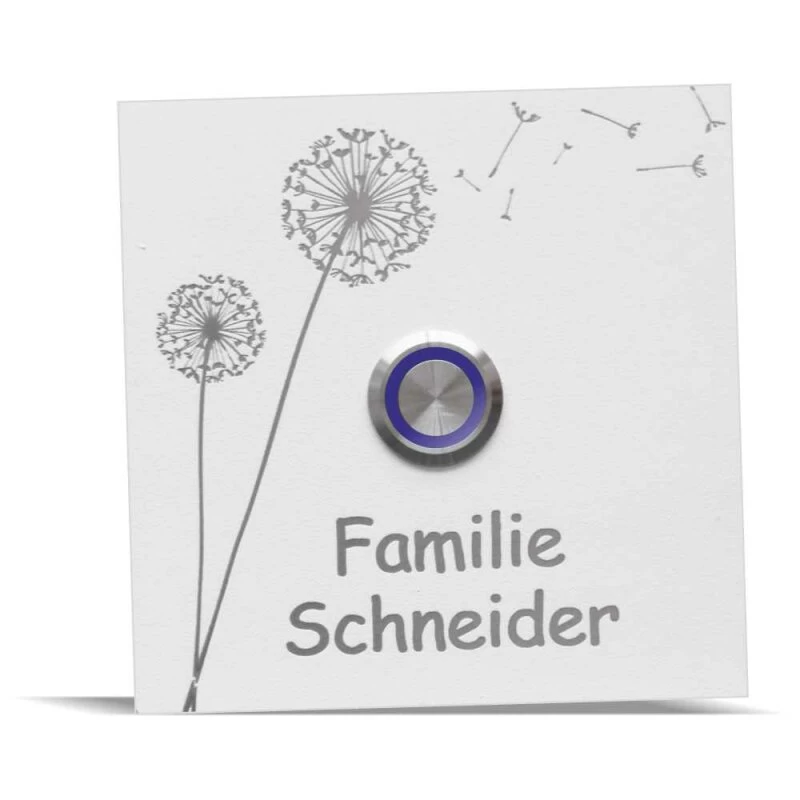 Türklingel Edelstahl 100x100mm Pulverbeschichtet Weiß