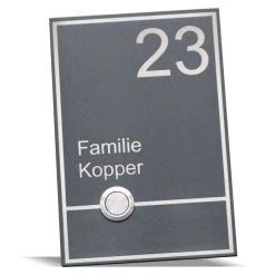 Türklingel Edelstahl 110x160mm Pulverbeschichtet