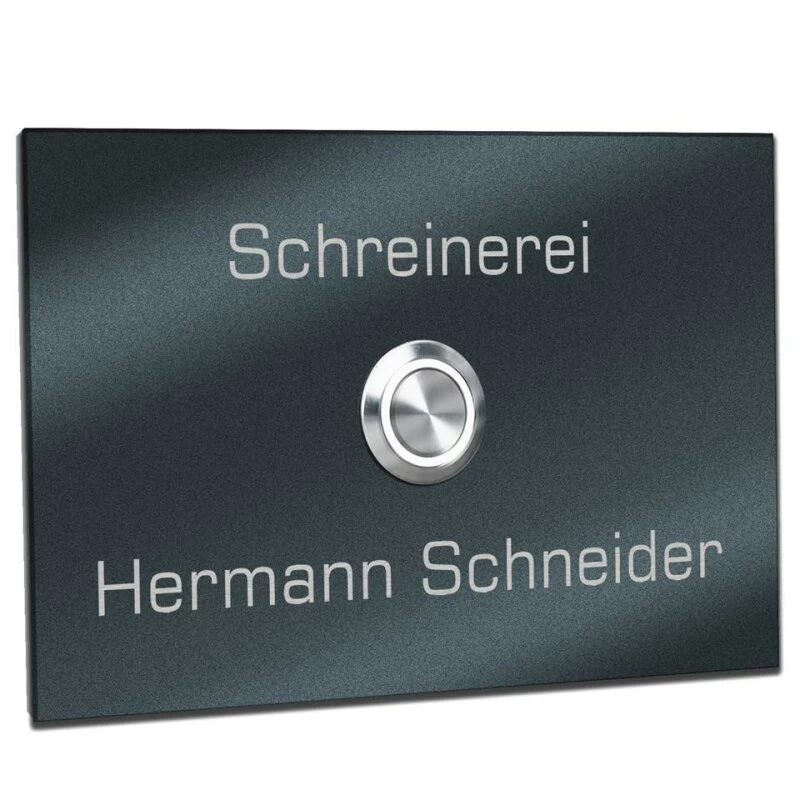 Türklingel Edelstahl Mit 35mm LED Taster 160x110 Mm – Bild 3