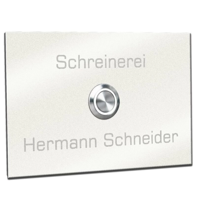 Türklingel Edelstahl Mit 35mm LED Taster 160x110 Mm – Bild 5