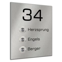 Türklingel Mehrfamilien 200x260mm Für 3 Familienhaus