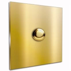 Türklingel Messing 100x100mm 4mm Stärke Ohne Beschriftung