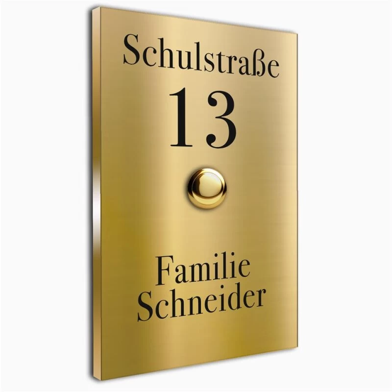 Türklingel Messing 110x160mm 4mm Stärke Der Klingelplatte