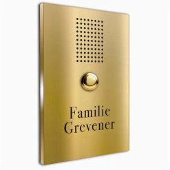 Türklingel Messing 110x160mm 4mm Stärke Mit Sprechsieb