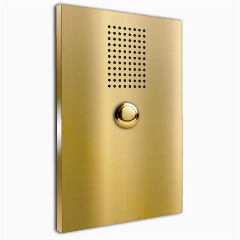 Türklingel Messing 110x160mm 4mm Stärke Mit Sprechsieb Typ1