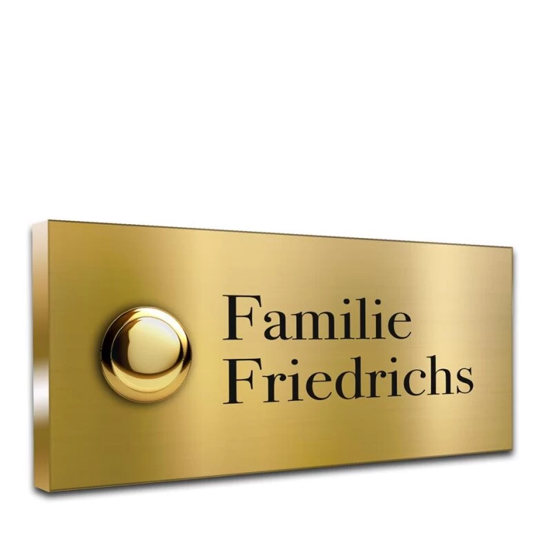 Türklingel Messing 120x50mm 4mm Stärke Der Klingelplatte