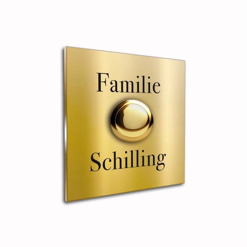 Türklingel Messing 60x60mm 4mm Stärke Der Klingelplatte