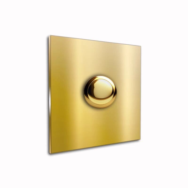 Türklingel Messing 60x60mm 4mm Stärke Ohne Beschriftung