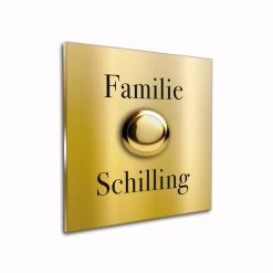 Türklingel Messing 70x70mm 4mm Stärke Der Klingelplatte