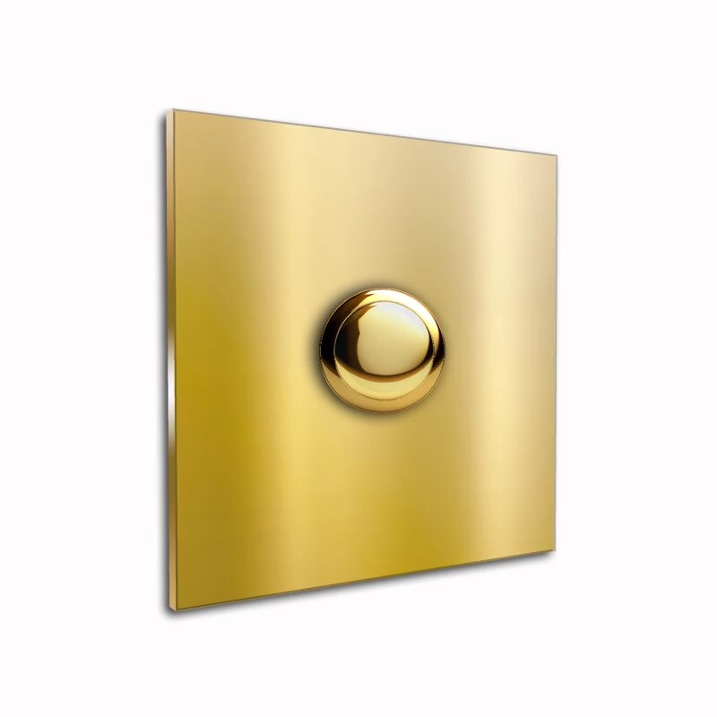 Türklingel Messing 70x70mm 4mm Stärke Ohne Beschriftung