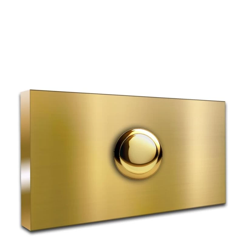 Türklingel Messing 80x40mm 4mm Stärke Ohne Beschriftung