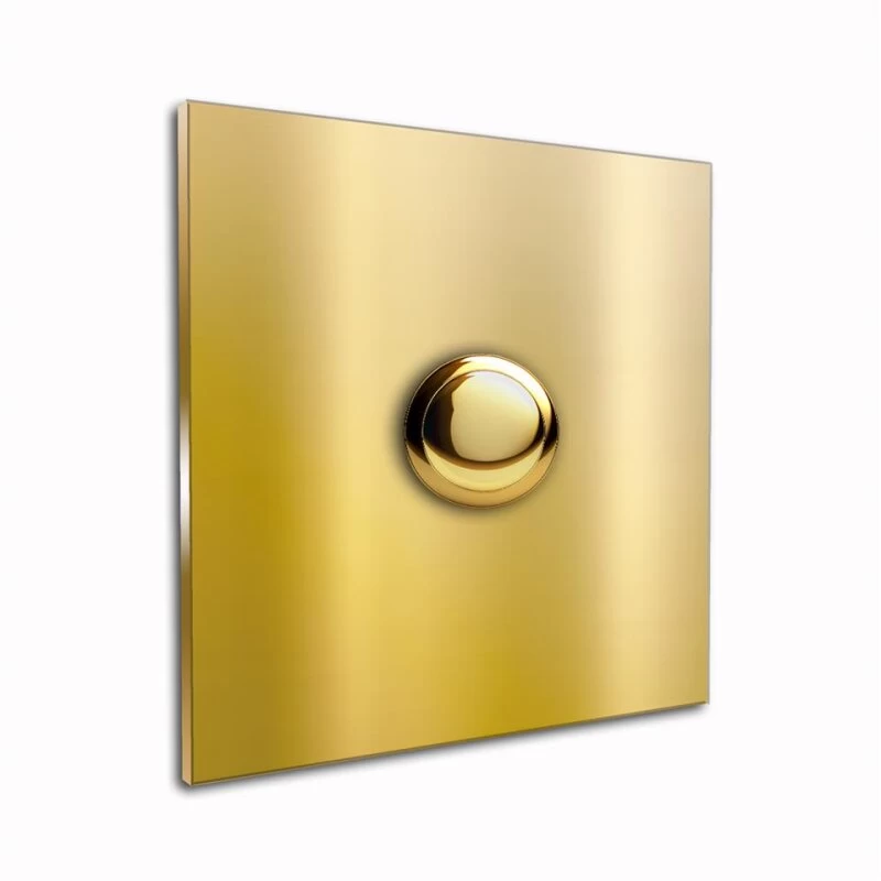 Türklingel Messing 80x80mm 4mm Stärke Ohne Beschriftung