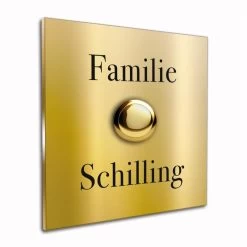 Türklingel Messing 90x90mm 4mm Stärke Der Klingelplatte