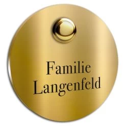 Türklingel Messing Rund 100mm Durchmesser 4mm Stärke Der Klingelplatte