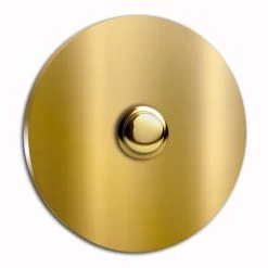 Türklingel Messing Rund 80mm Durchmesser 4mm Stärke Ohne Beschriftung