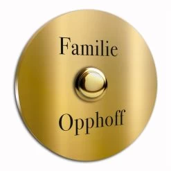 Türklingel Messing Rund 90mm Durchmesser 4mm Stärke Der Klingelplatte