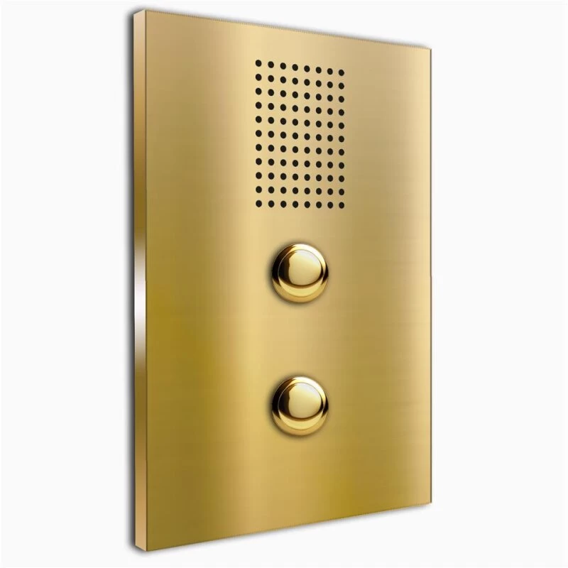 Türklingel Messing Zweifamilien 110x160mm 4mm Mit Sprechsieb