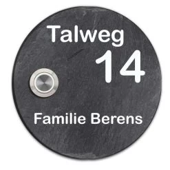 Türklingel Schiefer 200mm Durchmesser Luxus Version