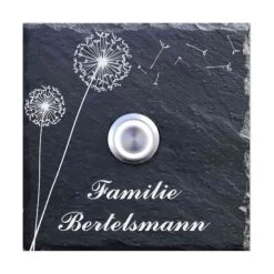 Türklingel Schiefer In Versch. Größen Pusteblume