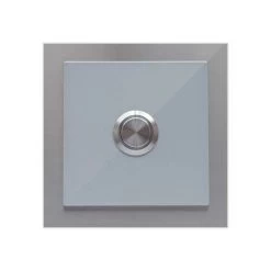 Türklingel Silber 100x100mm Pulverbeschichtet Silber RAL 9006