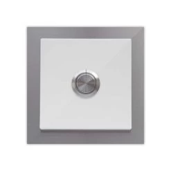 Türklingel Weiß 100x100mm Pulverbeschichtet Reinweiß RAL 9010