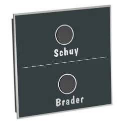 Ultraflache Aufputz 2 Familien Funkklingel Edelstahl 120x120mm Susi