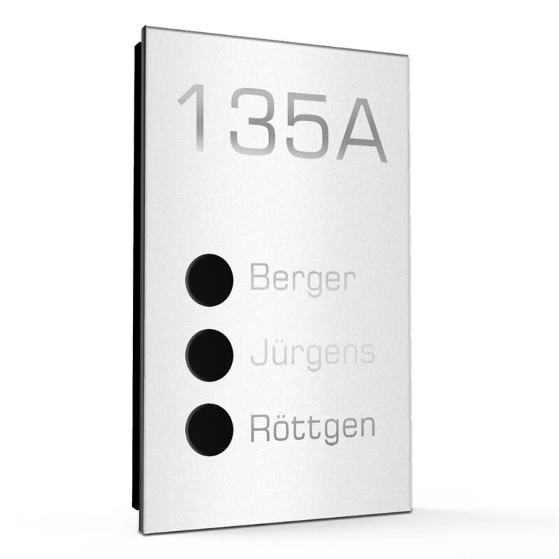 Ultraflache Aufputz 3 Familien Funkklingel Edelstahl 120x200mm Paula – Bild 4