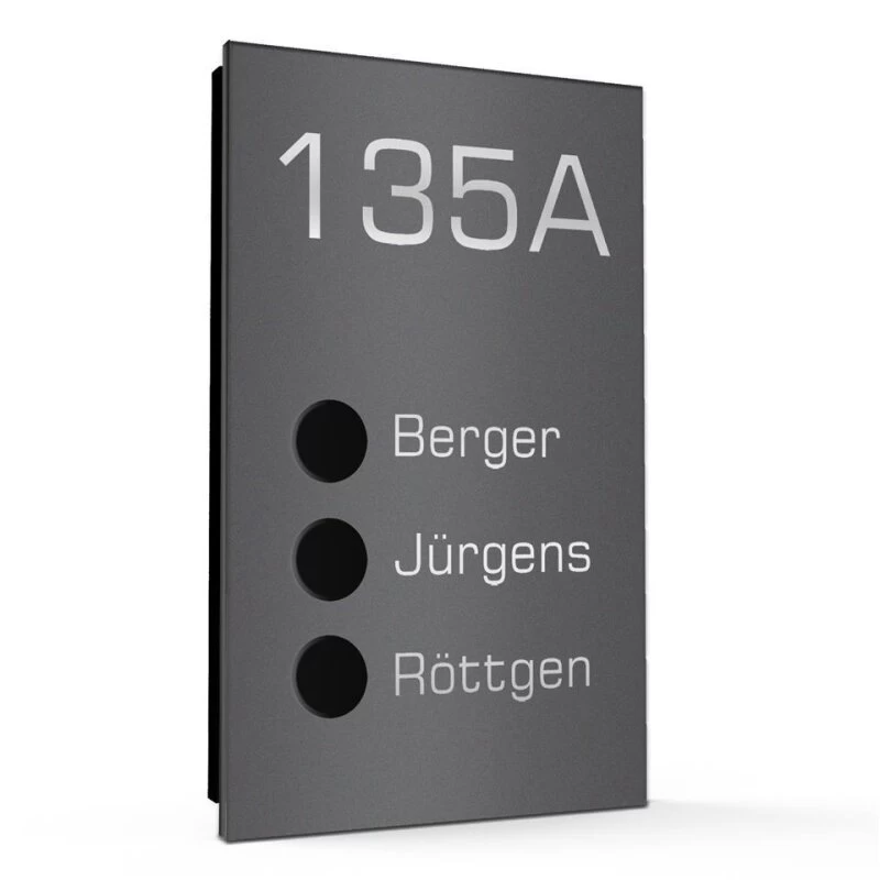 Ultraflache Aufputz 3 Familien Funkklingel Edelstahl 120x200mm Paula – Bild 5