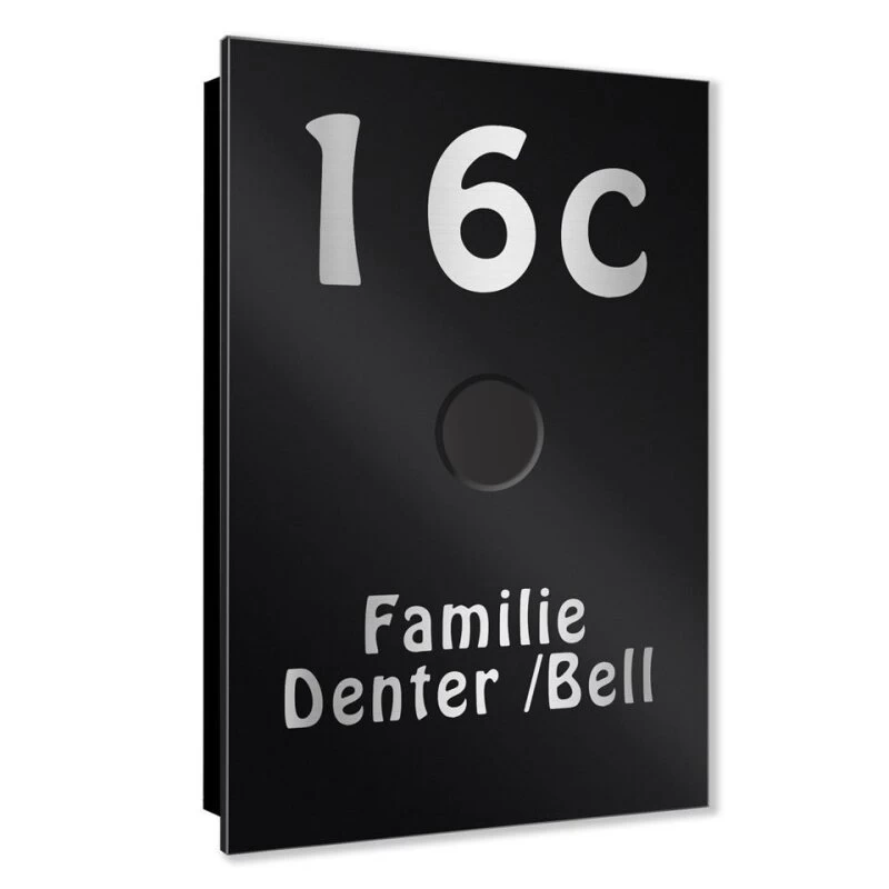 Ultraflache Aufputz Funkklingel Edelstahl 110x160mm RW 400m 52 Melodien Luci – Bild 3