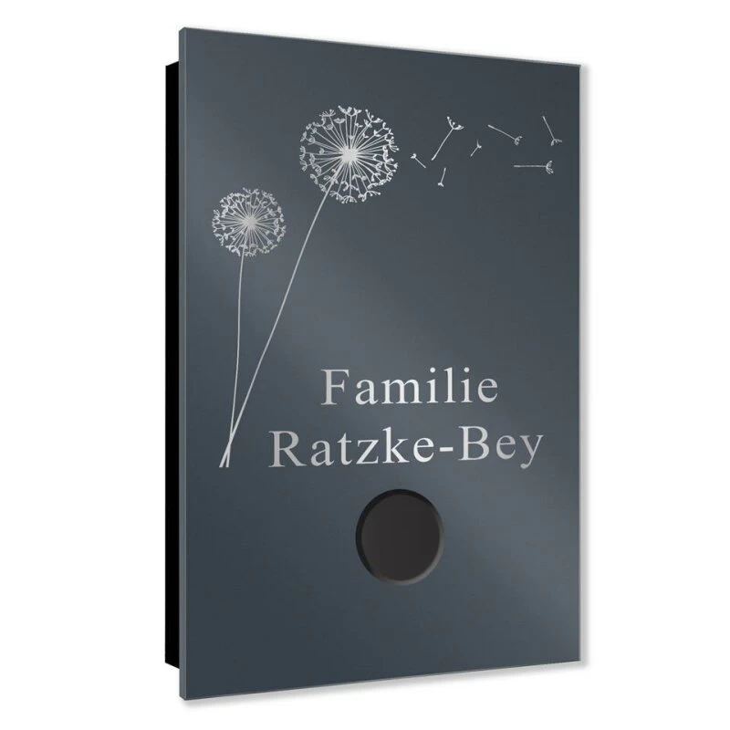 Ultraflache Aufputz Funkklingel Edelstahl 110x160mm RW 400m 52 Melodien Pusteblume – Bild 2