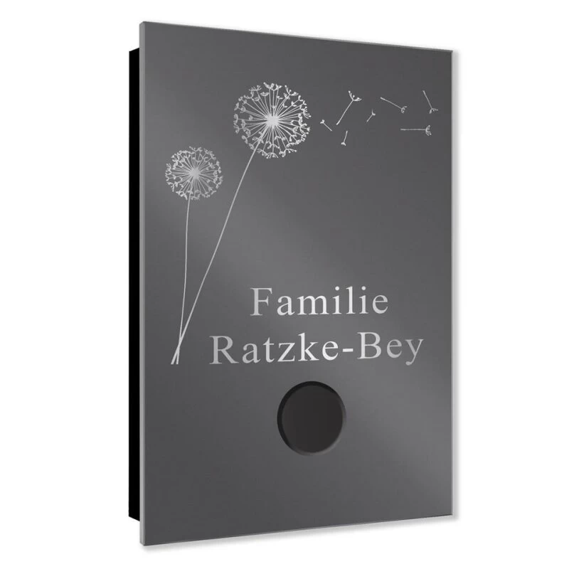 Ultraflache Aufputz Funkklingel Edelstahl 110x160mm RW 400m 52 Melodien Pusteblume – Bild 4