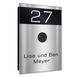 Ultraflache Aufputz Funkklingel Edelstahl 110x160mm RW 400m Mit Acrylglas Berti