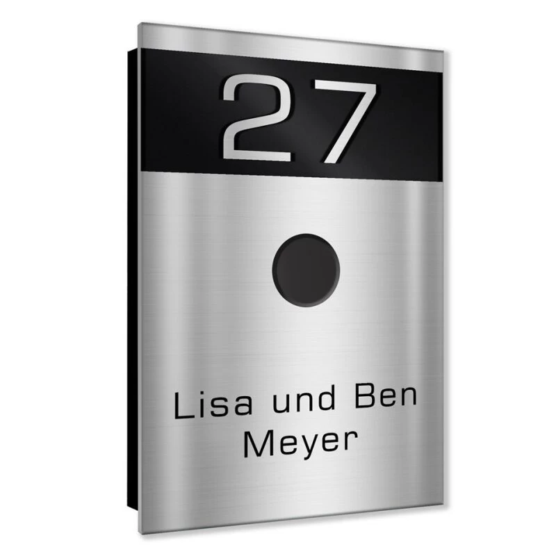 Ultraflache Aufputz Funkklingel Edelstahl 110x160mm RW 400m Mit Acrylglas Berti