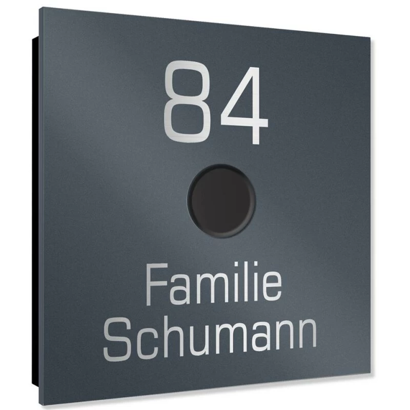 Ultraflache Aufputz Funkklingel Edelstahl 120x120mm RW 400m 52 Melodien Lilly – Bild 2