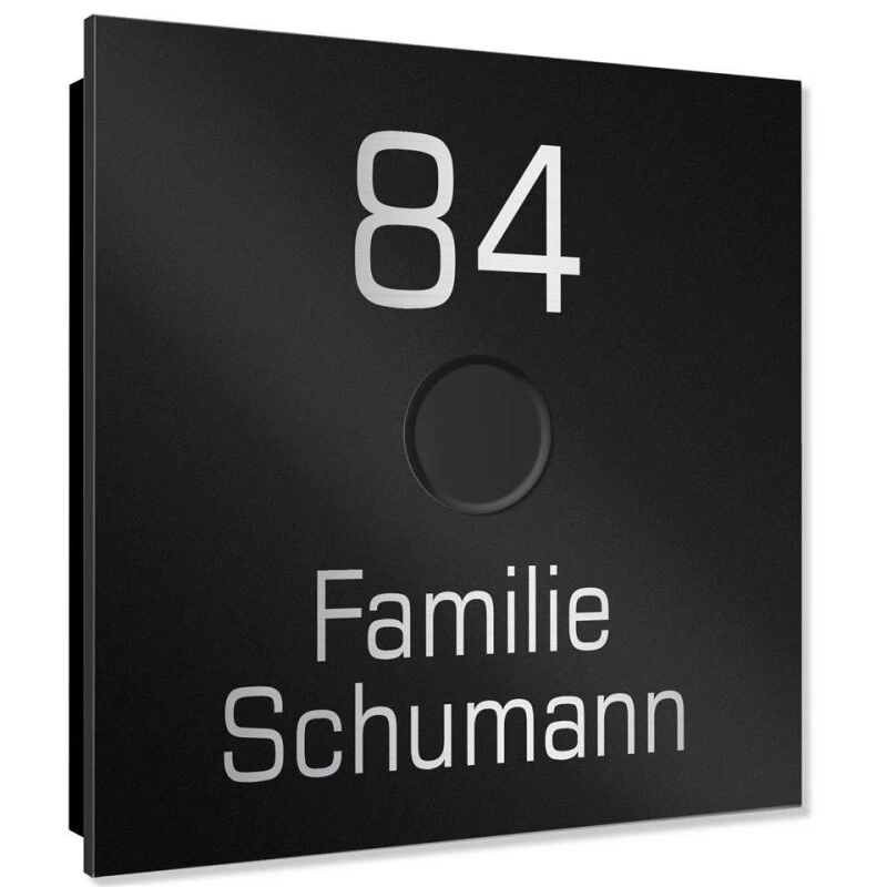 Ultraflache Aufputz Funkklingel Edelstahl 120x120mm RW 400m 52 Melodien Lilly – Bild 3