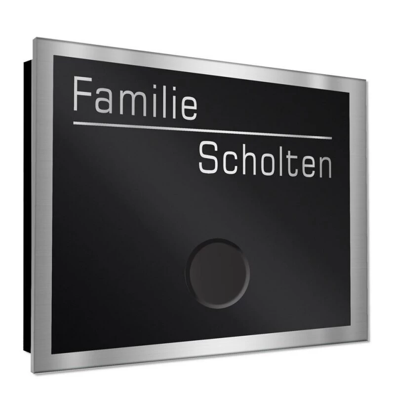 Ultraflache Aufputz Funkklingel Edelstahl 130x100mm RAL 7016 ANTHRAZIT Mandy – Bild 2