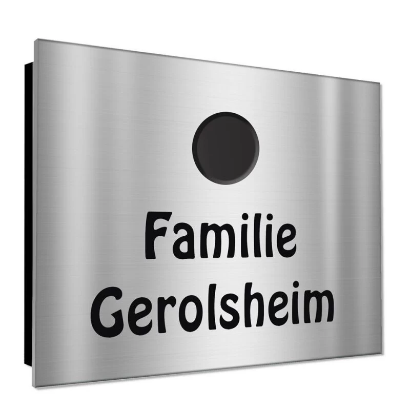 Ultraflache Aufputz Funkklingel Edelstahl 130x100mm RW 400m 56 Melodien Tanja