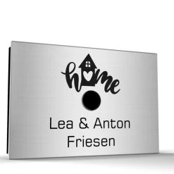 Ultraflache Aufputz Funkklingel Edelstahl 160x110mm RW 400m Home