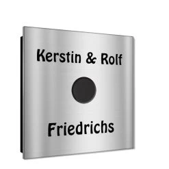 Ultraflache Aufputz Funkklingel Edelstahl 80x80mm RW 400m 52 Melodien Dennis