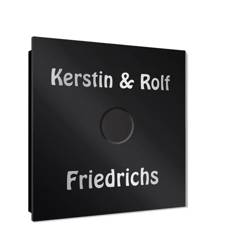 Ultraflache Aufputz Funkklingel Edelstahl 80x80mm RW 400m 52 Melodien Dennis – Bild 3