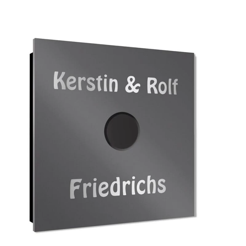 Ultraflache Aufputz Funkklingel Edelstahl 80x80mm RW 400m 52 Melodien Dennis – Bild 4