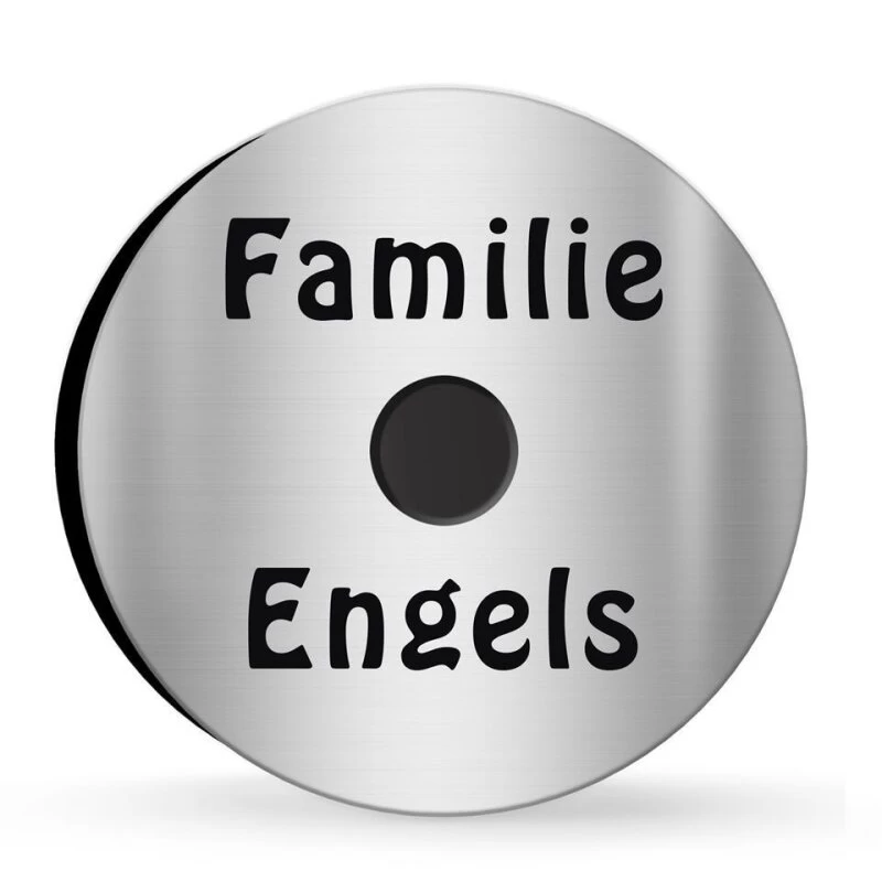 Ultraflache Aufputz Funkklingel Edelstahl 90mm Ø RW 400m 52 Melodien Lina