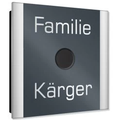 Ultraflache Aufputz Funkklingel Edelstahl RAL7016 Anthrazit Grau 120x120mm RW 400m 52 Melodien Caesar