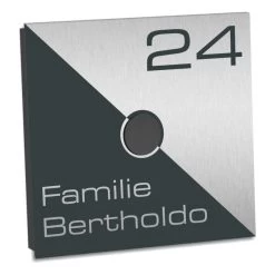 Ultraflache Aufputz Funkklingel Edelstahl RAL7016 Anthrazit Grau 120x120mm RW 400m 52 Melodien Gitta