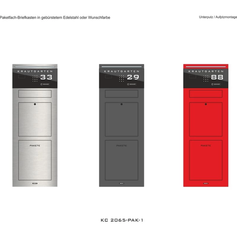 Unterputz/Aufputz Briefkasten KC 2065-PAK-1 Video-Türsprechanlage – Bild 2