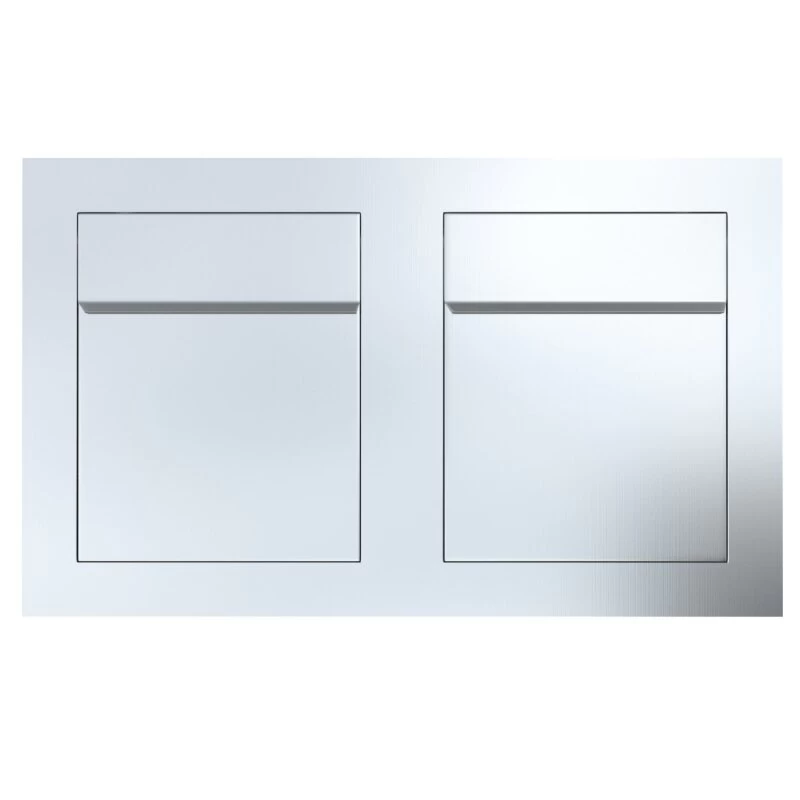 Unterputz Einbaubriefkasten Aus Edelstahl 2 Parteien – Bild 2