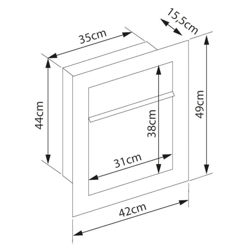 Unterputz Einbaubriefkasten Edelstahl – Bild 4