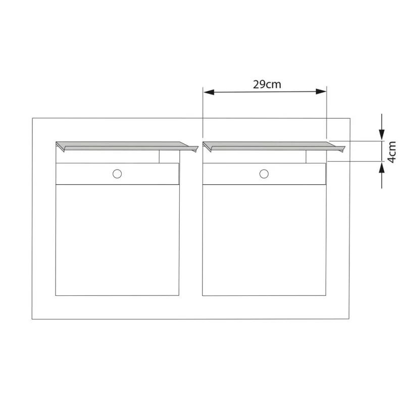 Unterputz Einbaubriefkasten RAL 9007 Grau Metallic 2 Parteien – Bild 4